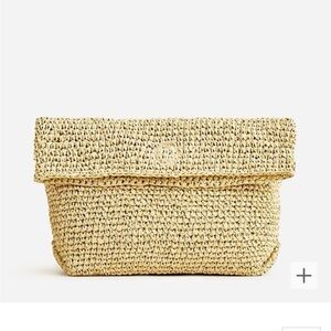 J Crew  Cream Woven Clutch
